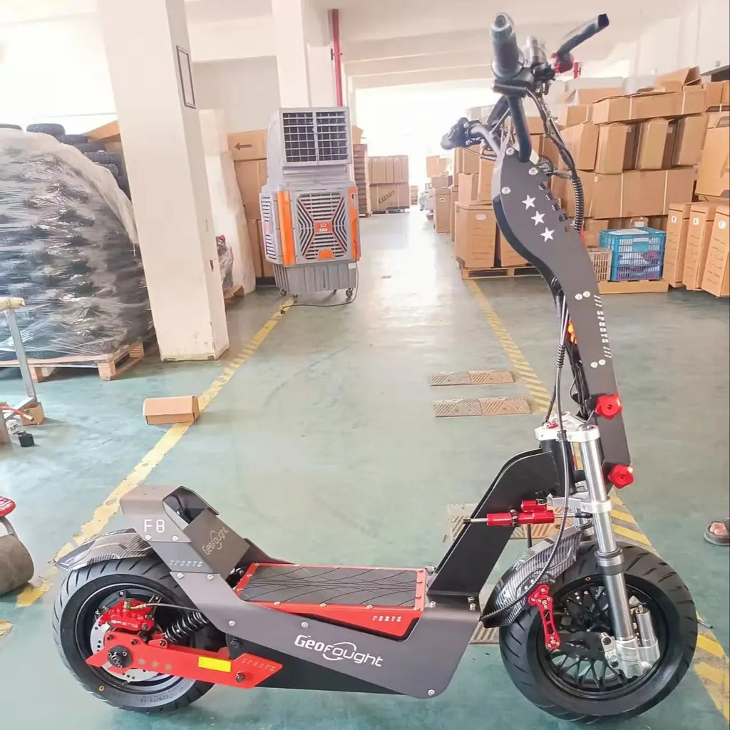 NFC Start 72V 15000W 150A 180A Fast Speed 110-140KM 70-90Mile Electric Scooter 16 Inch Fat Tire E Scooters with Steering Damper