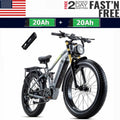 26" Electric Bike 1000W E-Bike For Adults & 2 Battery Bicycle  28mph Fatbike