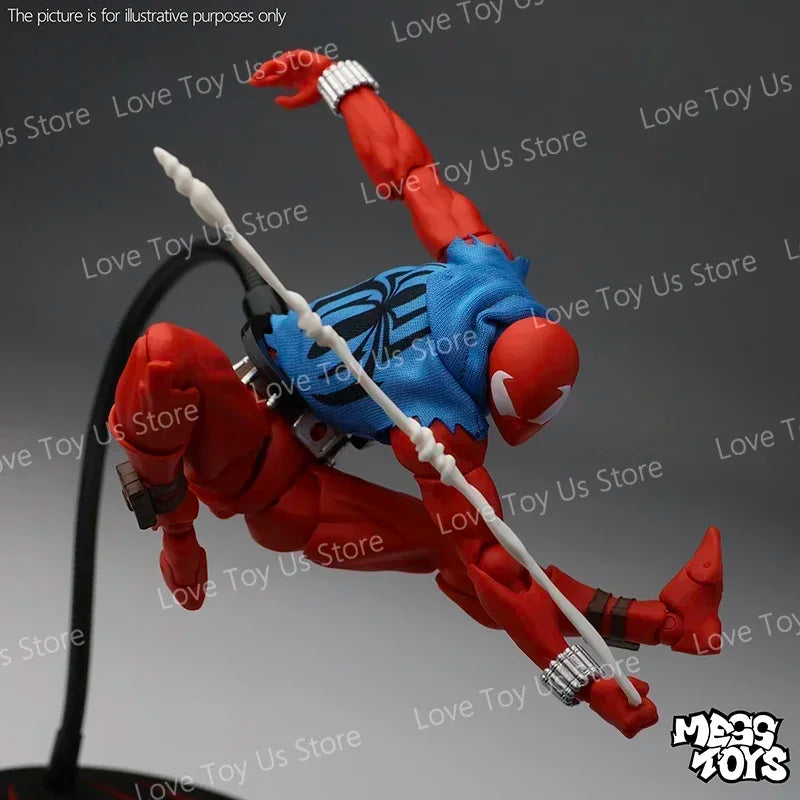 Original Mess Toys | Scarlet Spider Hoodie & Vest Outfit Figure | Premium Spider-Man Action Model | Collector Gift