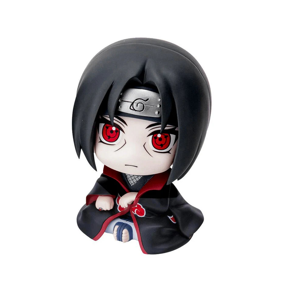 HOT Naruto Anime Figure Naruto Kakashi Action Figure Q Version Kawaii Sasuke Itachi Figurine Car Decoration Collection Model Toy