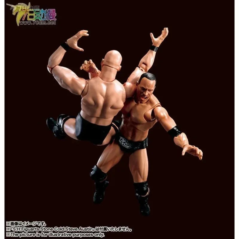 BANDAI Original S.H.Figuarts WWE The Rock (Dwayne Johnson) Movable Action Figure Collectible Model Toy Gift for Boys