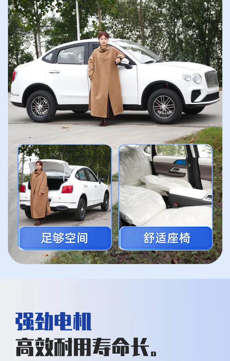 Electric four-wheeled vehicles, petrol and electricity, household new energy cars, children's scooters, old man fun, 2025 new
