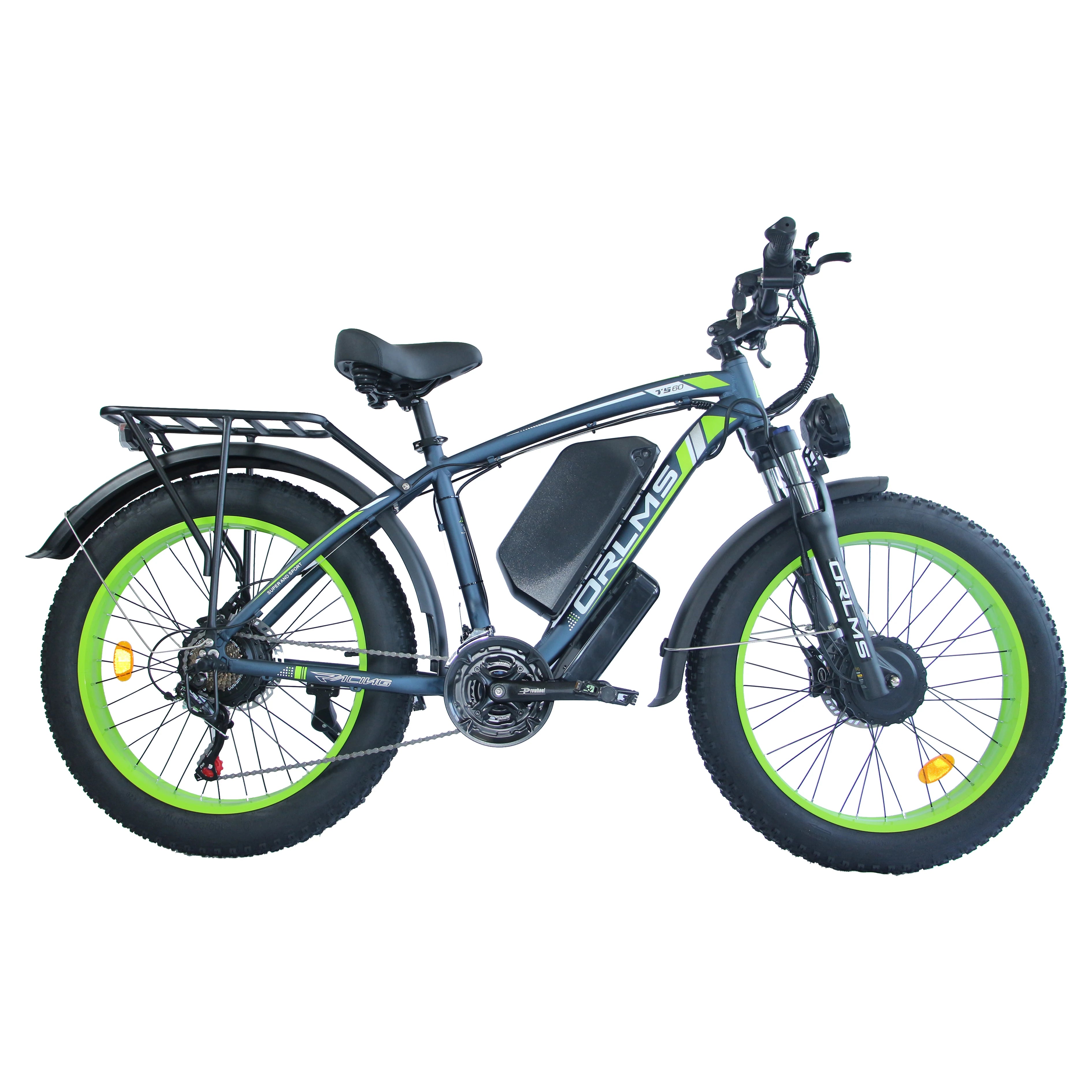 New Dual Motor 26" Electric Bike 3000W Peak E-Bike Bicycle  60V 25AH Fat Tyre