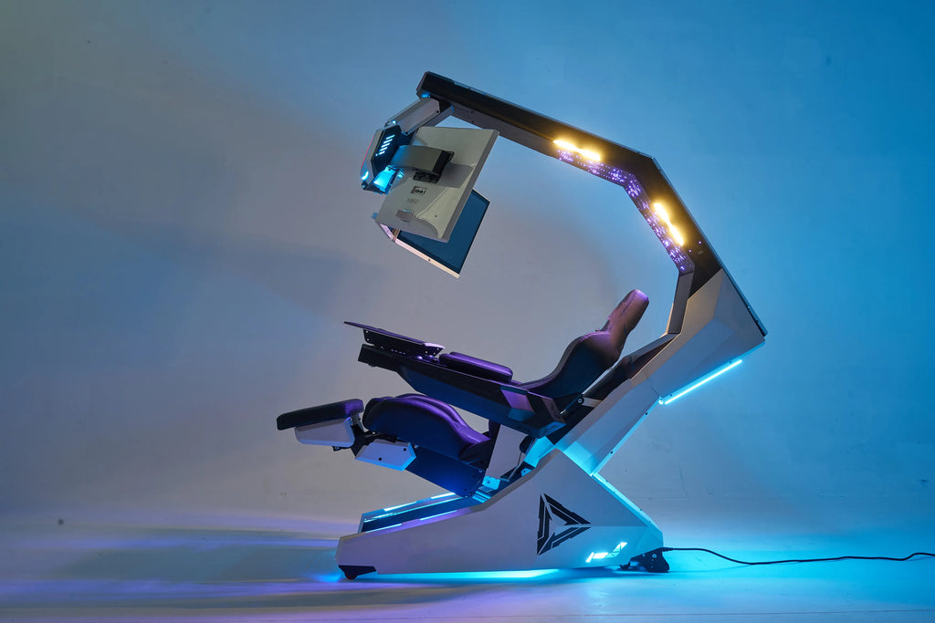 Imperator R1 Pro Recline zero Gravity Gaming Cockpit Massage Speaker Monitor Adjustable RGB Chair Workstation Computer Cockpit