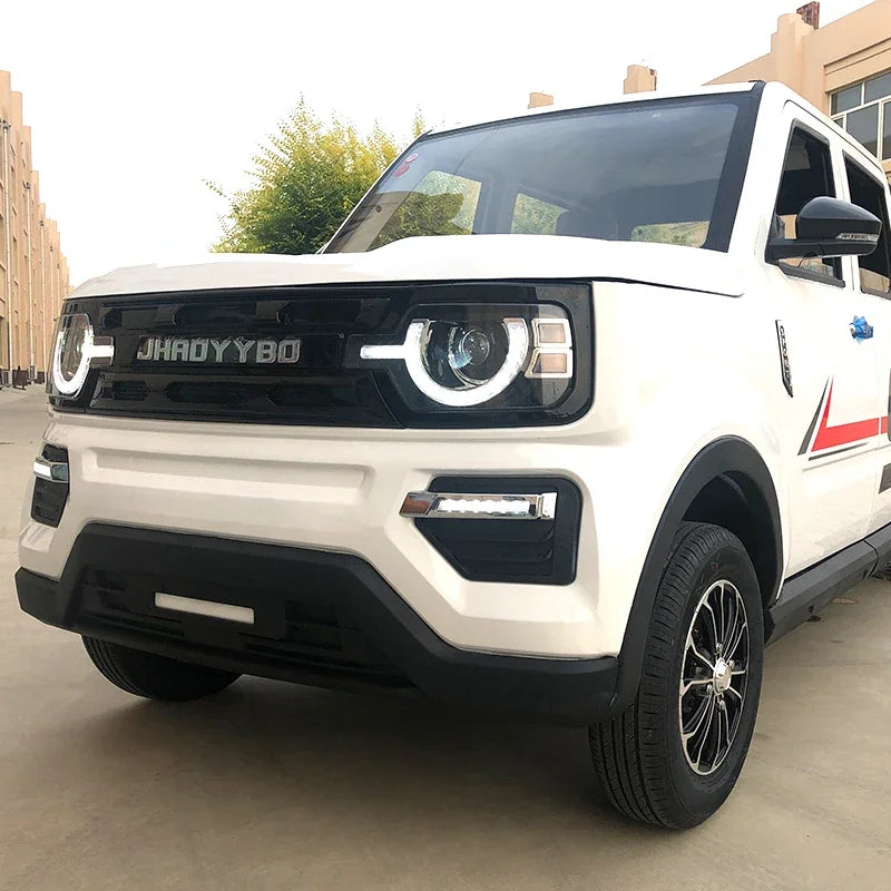 New increase iron shell double-row electric four-wheel pickup truck oil and electricity dual-purpose adult car pulling goods pas