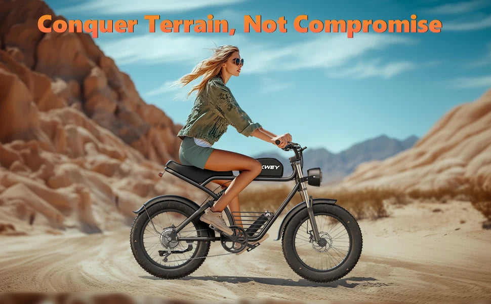 Kickwey K7 Adult Electric Bicycle 1500w 48V23ah Ebike 46km/h Mountain Electric Bike 20" Fat Tire Dirtbike Motorcycle E Bike