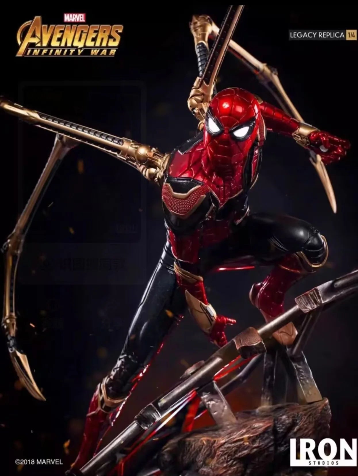 New Product In Stock Spider Man Figurine Avengers: Endgame Peripheral Steel Battle Suit Model Ornament Birthday Gift