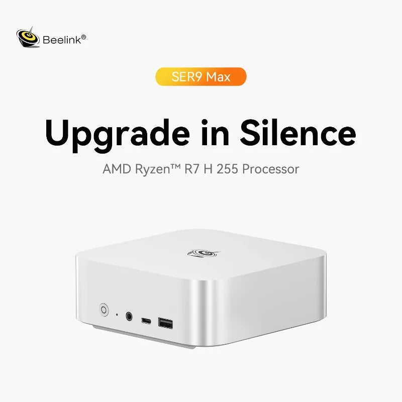 Beelink SER9 Pro AMD Ryzen AI 9 HX 370 / R7 H255 Powerful AI PC LPDDR5X 8000MHz Mini Gaming PC NVMe SSD Desktop Gamer Computer
