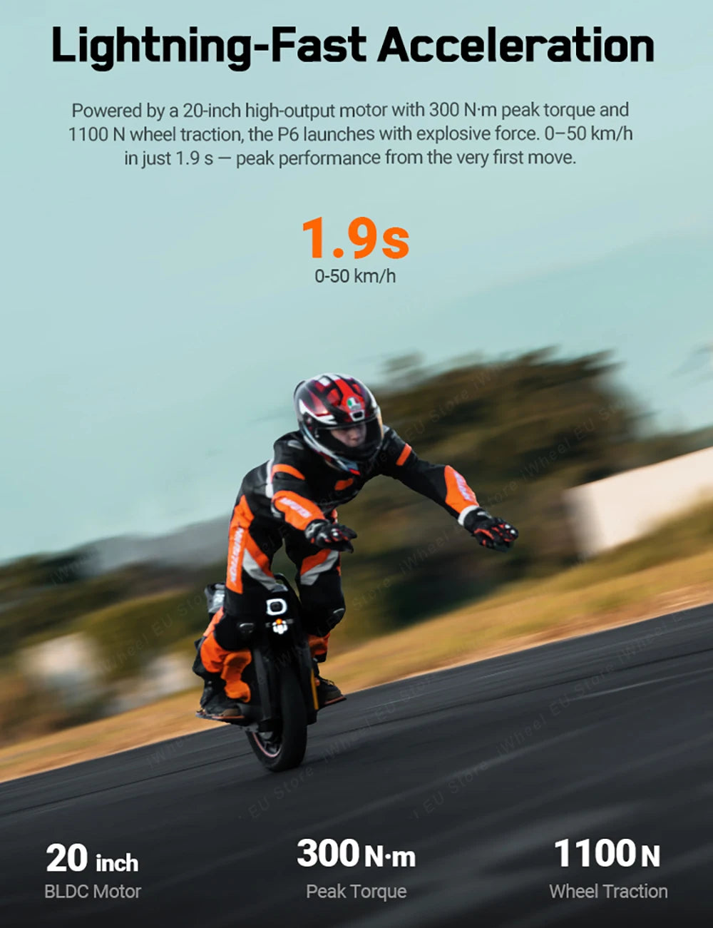 Original Inmotion P6 235V 4200Wh High-capacity Battery 6000W Motor Power Top Speed 150km/h New Version Inmotion P6 E Wheel