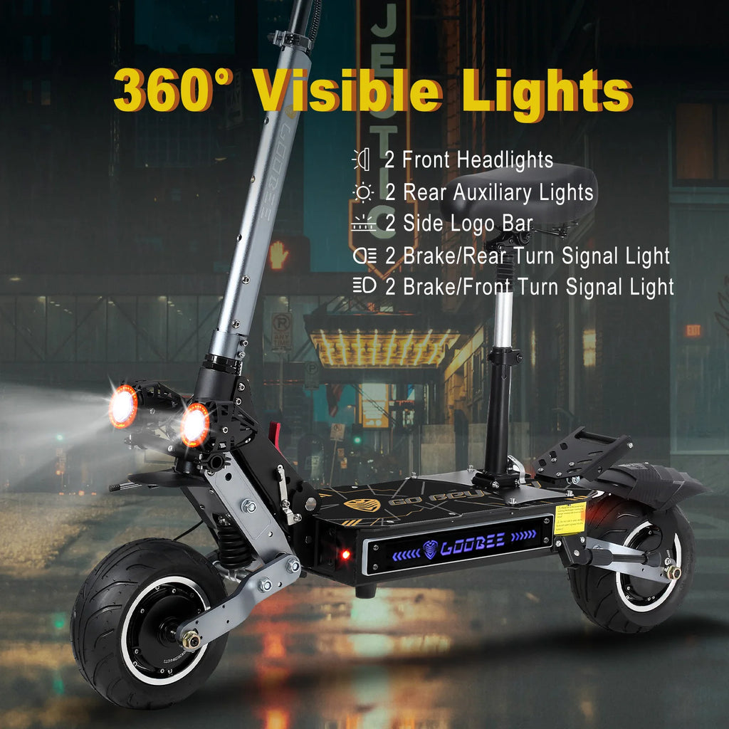 ZonDoo Pro 6000W 60V 38AH Dual Motor Electric Scooter Max Speed 95KM/H Max Mileage 90-110km 11 Inch Road Tyre Electric Scooter