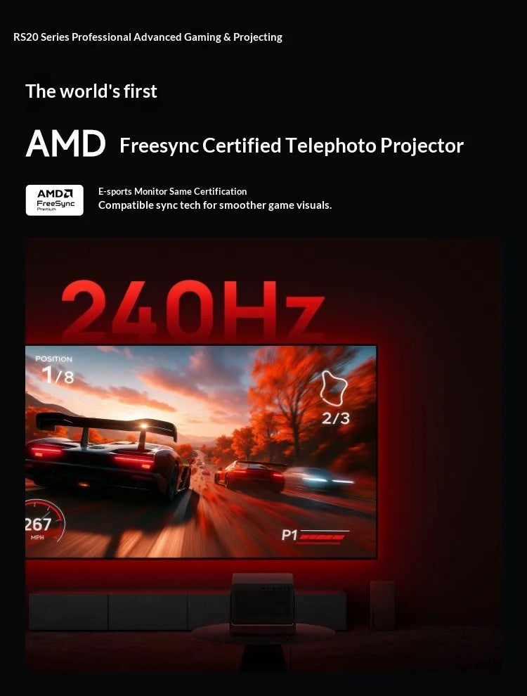 XGIMI RS 20 Projector Triple Laser 3200 ISO Dolby HDR10 IMAX 20000：1 Contrast Projectors Intelligent Obstacle Avoidance