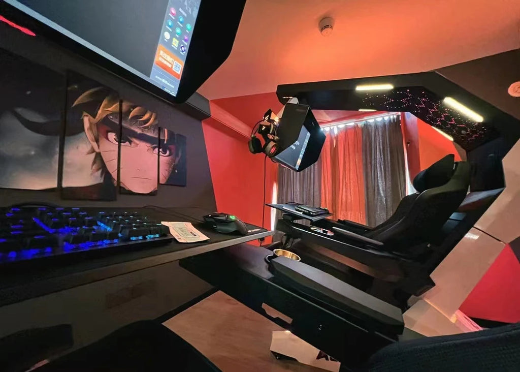 Imperator R1 Pro Recline zero Gravity Gaming Cockpit Massage Speaker Monitor Adjustable RGB Chair Workstation Computer Cockpit