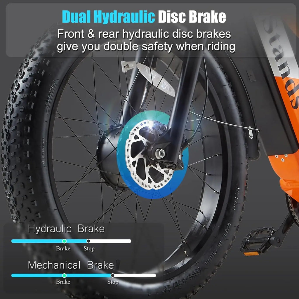26" Electric Bike 2000W E-Bike For Adults Dual-Motor Bicycle  30mph Fat Tyre