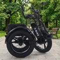Off-road Electric Cargo Trike 20x4.0 Fat Tyre Foldable 3 Wheel E-Bike 150kg Max