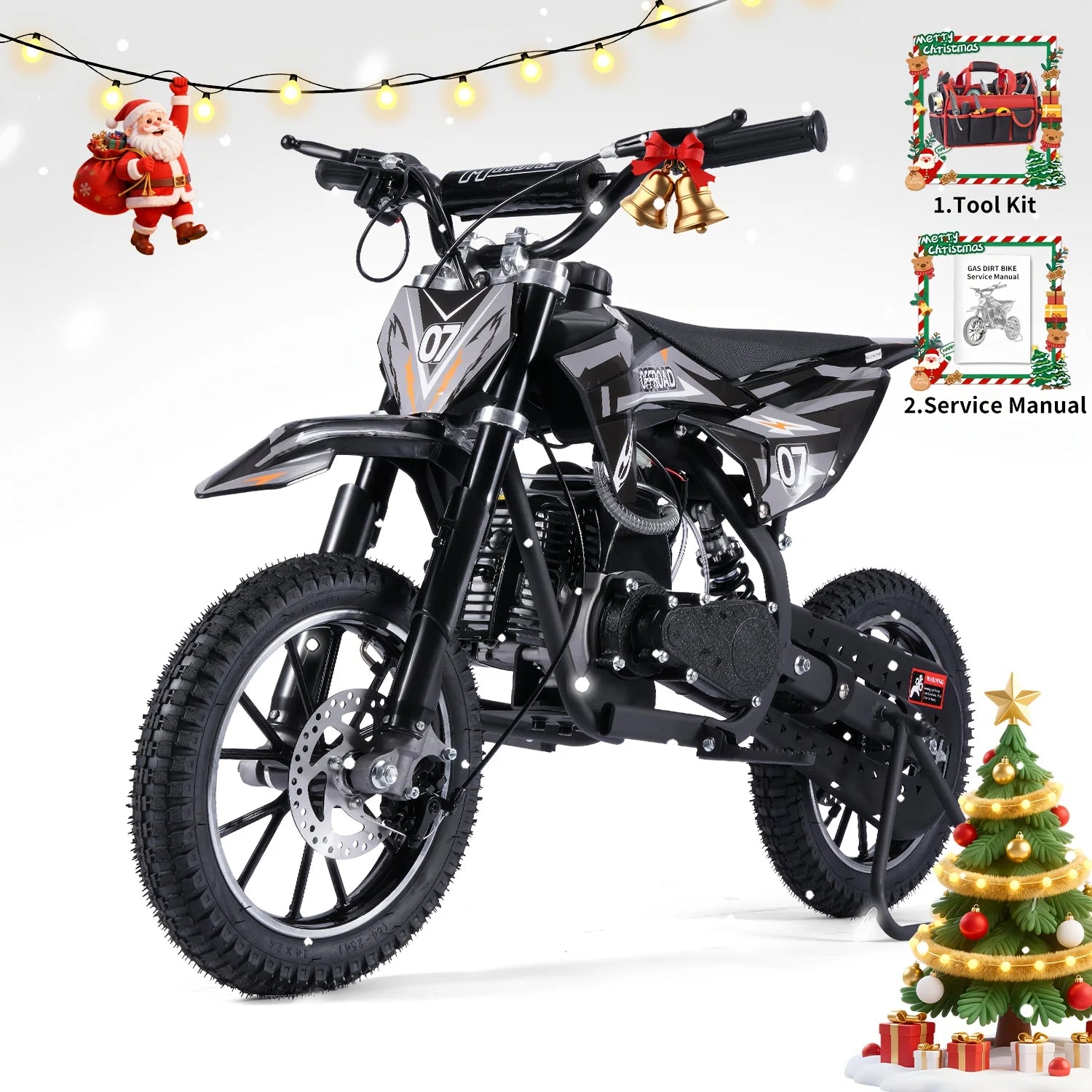 50CC Dirt Mini Bike: A Gas-powered, 2-stroke Off-road Motorcycle With A 20 Mph Top Speed And 25-mile Range. It Includes Pull-sta