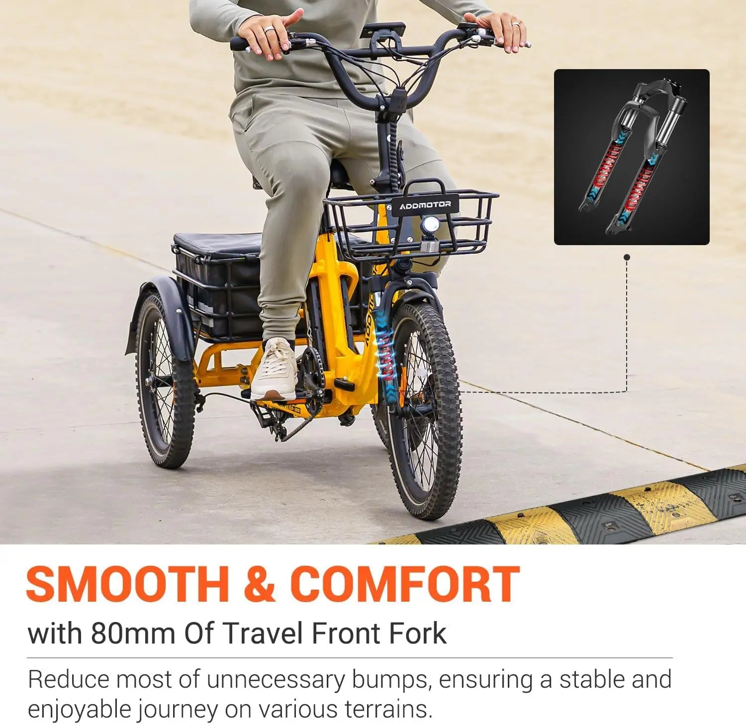 E-310 Plus Folding Electric Trike 750W 48V 20Ah 3 Wheel E-bikes