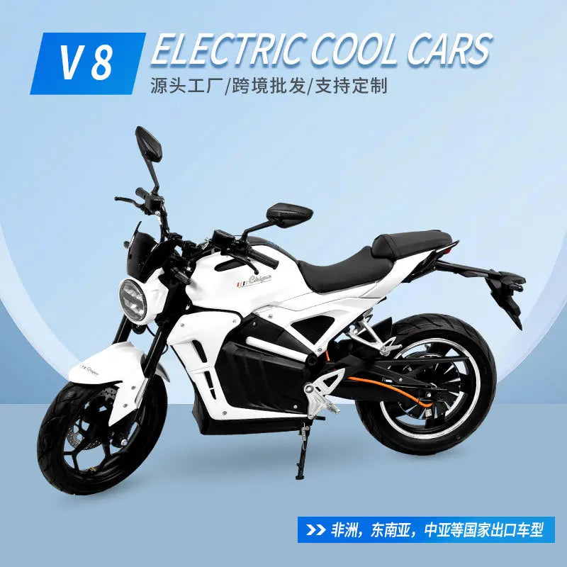 New Arrival High Quality 17 Inch V8 Racing Electric Motorcycle 2000W 3000W Hub Motor Colorful Two-Wheel Scooter for Adults