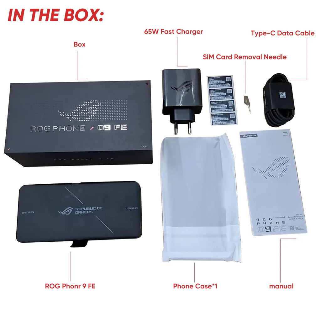 2025 New ASUS ROG Phone 9 FE 5G Gaming Phone Snapdragon 8 Gen 3 6.78" 185Hz E6 AMOLED Display 50MP Sony IMX890 65W HyperCharge