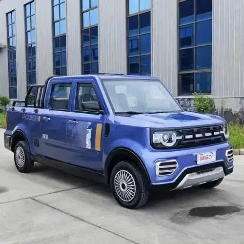 New increase iron shell double-row electric four-wheel pickup truck oil and electricity dual-purpose adult car pulling goods pas