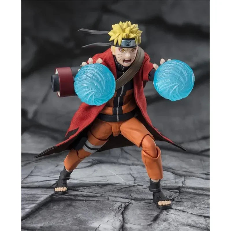 Original Bandai Naruto S.H.Figuarts SHF Uzumaki Naruto Sage Mode Savior of Konoha In Stock Anime Action Figures Model Toys