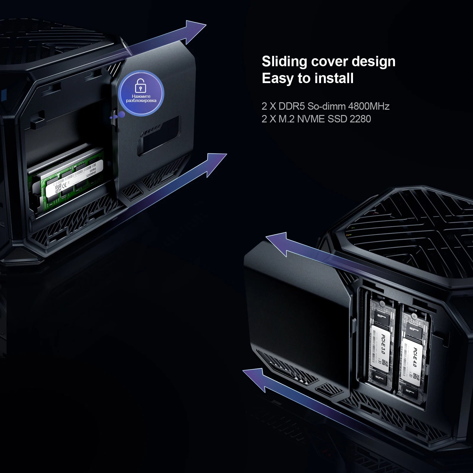 Chatreey TANK Mini PC Intel Core i9 12900H i9 13900HK With Nvidia 4060 8G Gaming Desktop Computer PCIE 4.0 Wifi 6 BT5.0
