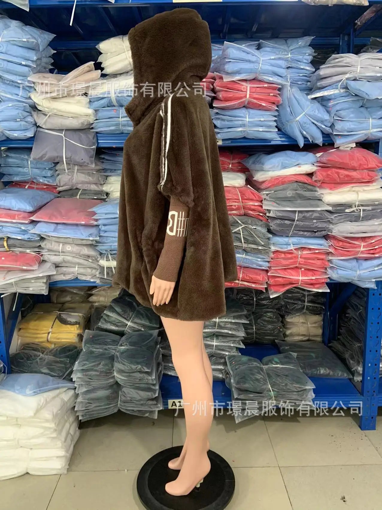 Casual Warm Plush Women's Coat Fashionable Zipper Cardigan With Baton Sleeves Loose Hooded Coat Autumn Winter New Commuting Wear