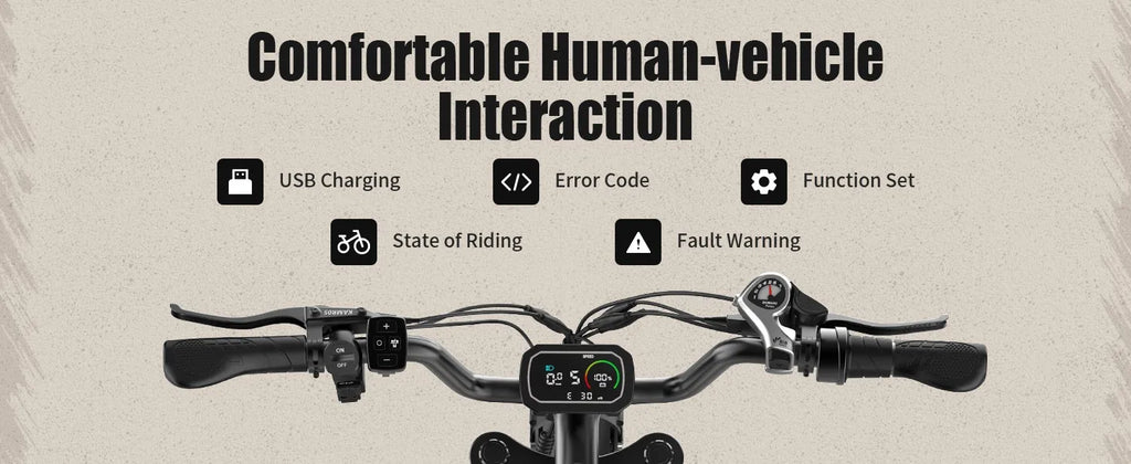 2000W Electric Bike 24" Fat Tire E-bike 32MPH 52V 25Ah Ebike for Adults