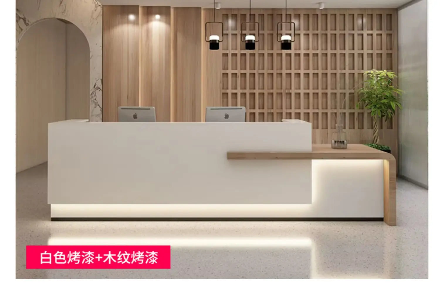 Italian Style Clothing Shop Reception Desks Hotel Luxury Beauty Salon Reception Desks Simplicity Office Furniture Recepce HBRD