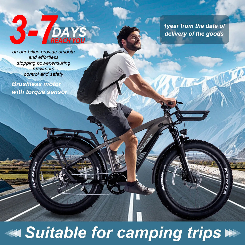 26" MOUNTAIN-ELECTRIC BIKE 750W 52V 17AH UP TO 32KM/H E-BIKE & Torque sensor