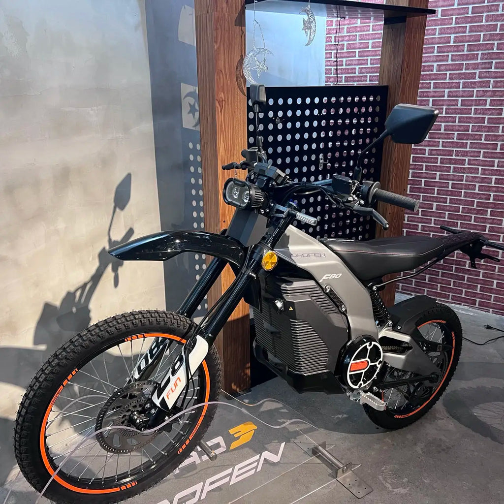 STLF Competition Standard CAOFEN Dirt Bike F8 72V 30-60Ah 12000W 85KM Mid Drive Off-road Road Legal Electric Dirt Motorcycle