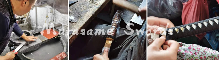 Premium Chinese Han Swords Folded With T10 Steel Kobuse Clay Tempered Real Hamon Blade Sharp Ready for Battle Weapon Katanas