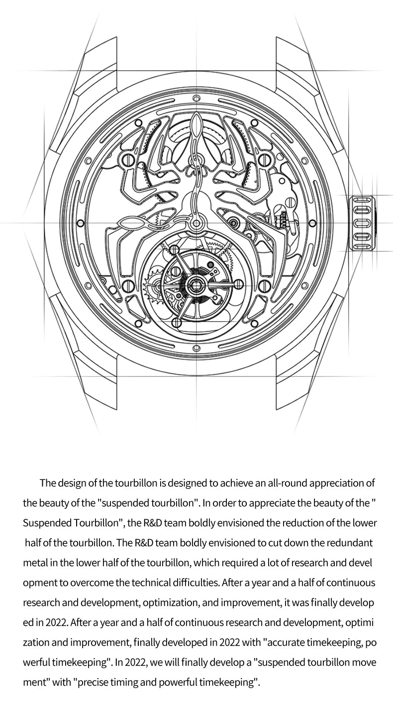 IDEAL KNIGHT 6802 Tourbillon Hollow Men Automatic Mechanical Watch Limited Edition Spider Dial HD Night Light Men Original Watch