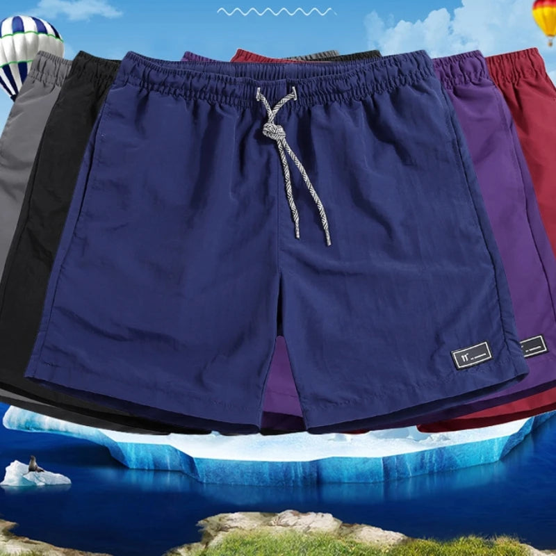 Casual Men's Summer Breeches Shorts Quick Dry Men Black Boardshorts Homme Classic Brand Clothing Beach Shorts Male