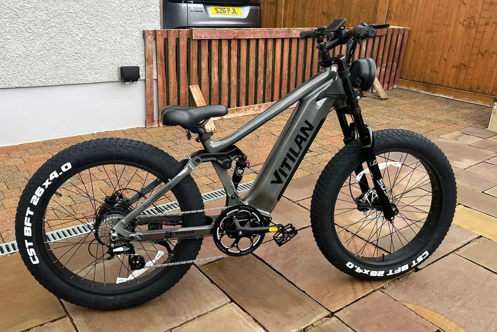 Vitilan T7PRO Full Suspension Mountain E-bike for Adults 1600W Peak Brushless Motor 35mph 52V20Ah E-Bike 90 Nm Electric Bike