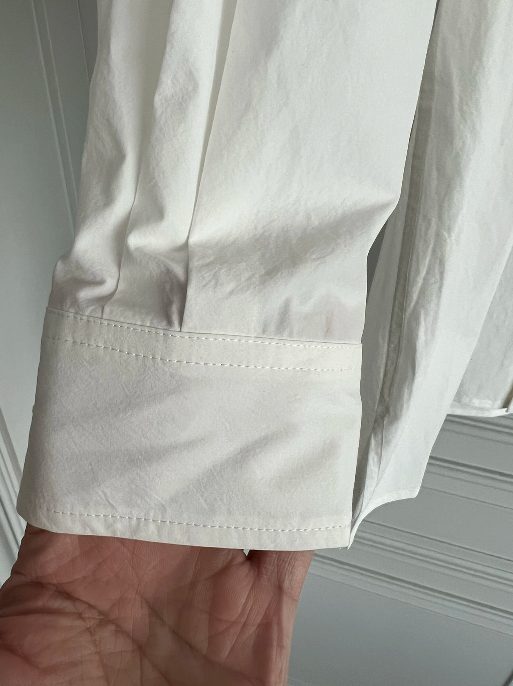 TOP-YAMAMOTO original design white pure cotton long-sleeved shirt
