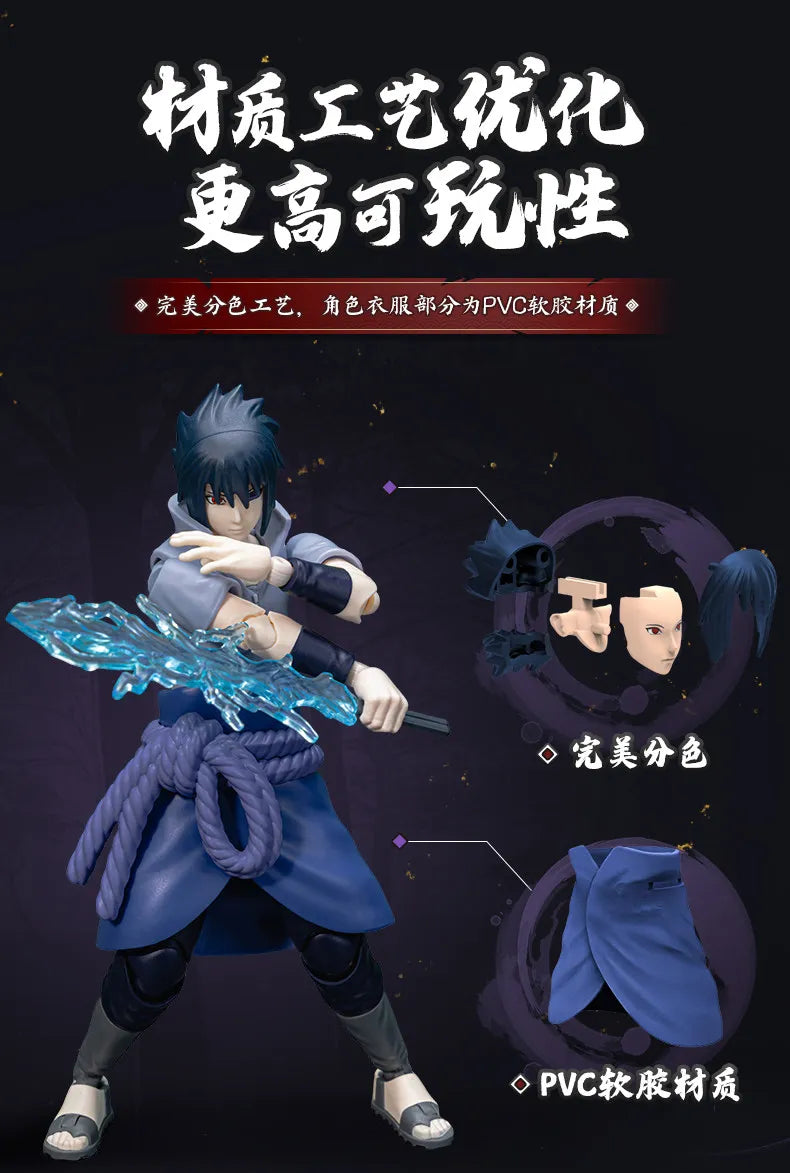 Blokees Naruto Action Figures Naruto Uzumaki Kurama Sasuke Uchiha Minato Namikaze Assembly Model Champion Class Anime Toys Gift