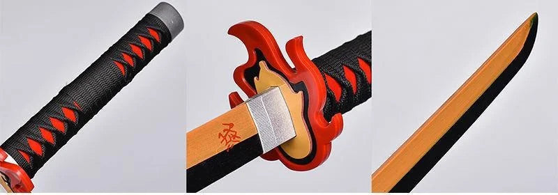 104cm Japanese Katana Samurai Sword Accessory Demon Slayer Katana Tanjirou Sword Kimetsu No Yaiba Iron Ninja Knife Cosplay Toy
