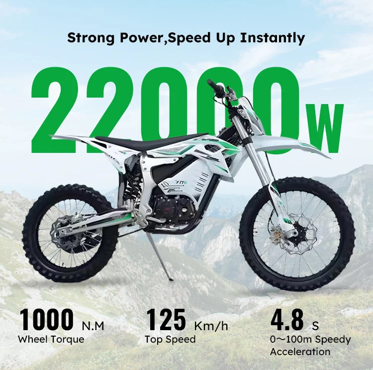 Fast 72v 22000w Electric Off Road Dirt Bikes New Electric Dirt Bike 22kw Middle Motor Motorcycle