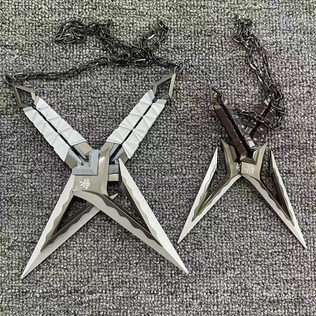 6/8.6inch Valorant Ninja Star Katana Metal Sword Kunai Anime Cosplay Prop Real Size Japanese Katana Original Samurai Sabre Toy