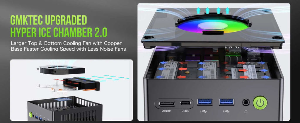 GMKtec Oculink Gaming PC K11 K8 Plus M7 AMD Ryzen 9 8945HS 8845HS 6850H 2*USB4 2*DDR5 2*2.5G LAN Windows 11 Mini desktops WiFi6