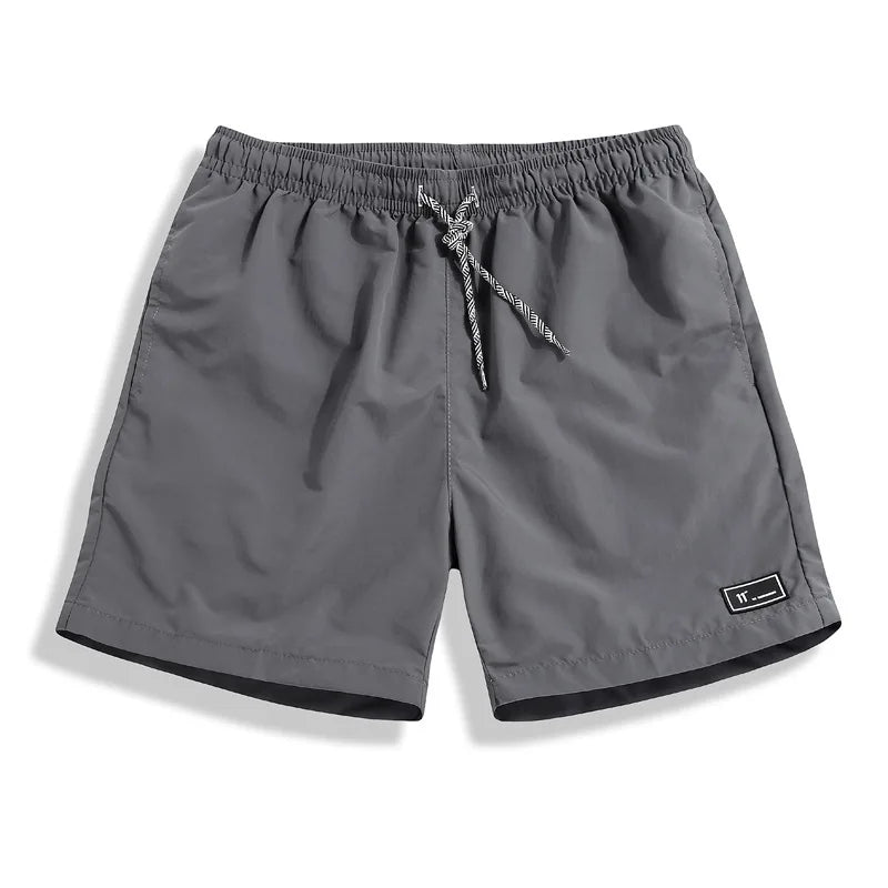 Casual Men's Summer Breeches Shorts Quick Dry Men Black Boardshorts Homme Classic Brand Clothing Beach Shorts Male