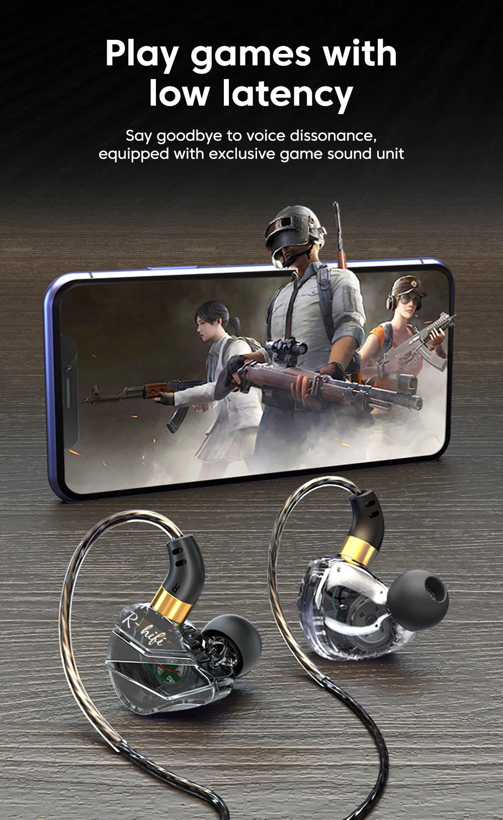 OLAF HiFi Type C Gaming Headphones Wired Earphones Handsfree Bass Stereo 3.5mm Headset Gamer Sports Earbuds Noise Cancelling