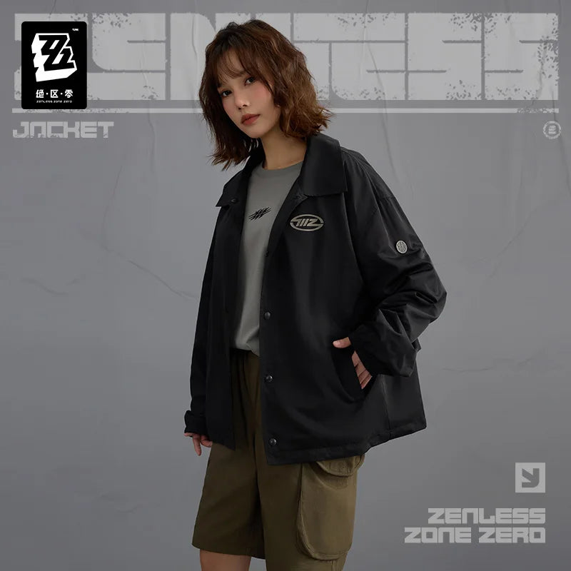 Official Zenless Zone Zero Unisex Reflective Jacket Anime Cosplay Costume ZZZ Studio 2025SS Thin Coach Jacket Birthday Gifts