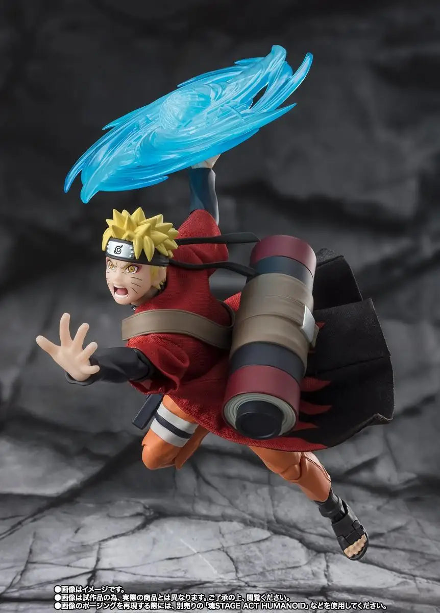 BANDAI Naruto Original Box Figure SHF Naruto Series Uzumaki Naruto [Sage Mode] Anime Peripheral Model Figure Collection Gifts