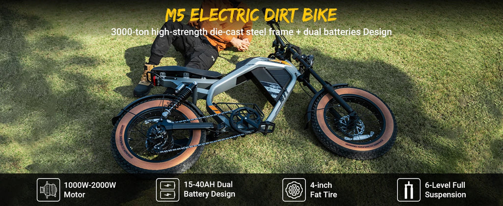 E-Bike 1500W Motor 52V20AH All-terrain Fully Suspended Off-road Motorcycle Electric Bike 20*4.0-inch Fat Tire  Electric Bicycle