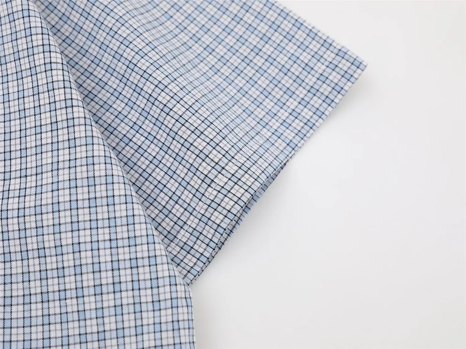 Retro Japanese Cartoon Dog Embroidery Plaid Double Collar Design Short Sleeve Cotton Shirt for Men And Women Couple Style Cas...