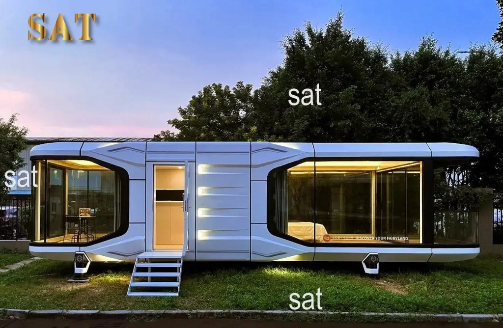 A for Multi-Functional Luxury Prefab Living Homes Micro Office Modular Container Apple Cabin Capsule House