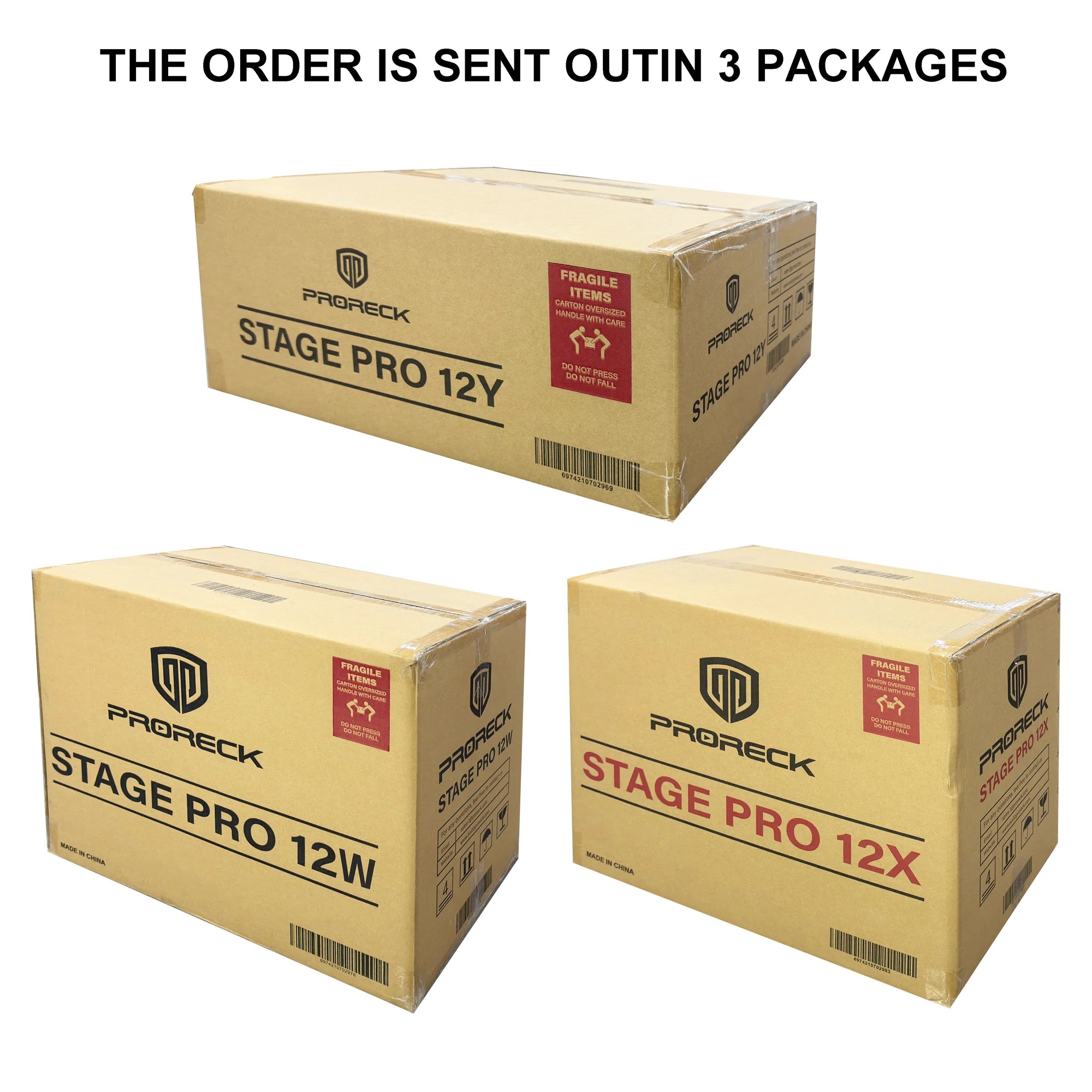 PRORECK Stage Pro 12 8000W Powerful PA Speaker System with 4 Line Array Speakers, Dual 12" Subwoofer, 3 DSP Presets, TWS BT