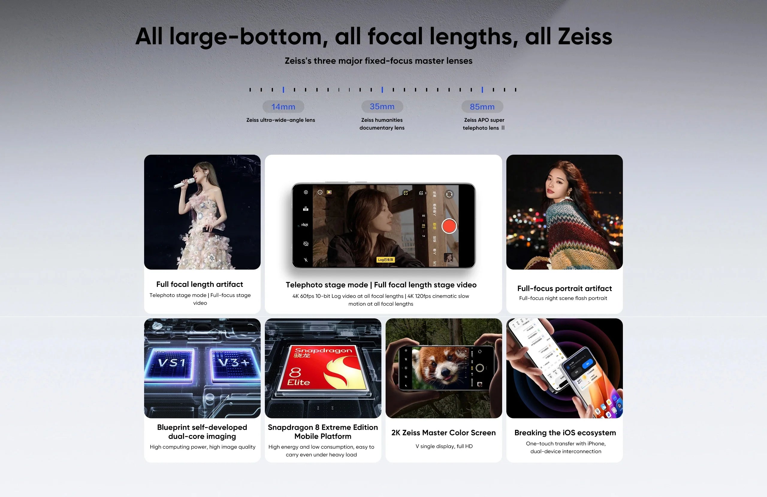 Vivo X200 Ultra 5G Smart Phone 6.82'' 120Hz AMOLED Screen Snapdragon 8 Elite 6000mAh Battery 90W SuperCharge Android 15 OriginOS