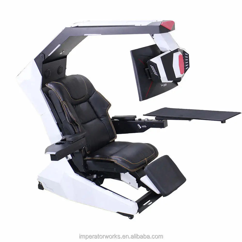 Imperator R1 Pro Recline zero Gravity Gaming Cockpit Massage Speaker Monitor Adjustable RGB Chair Workstation Computer Cockpit